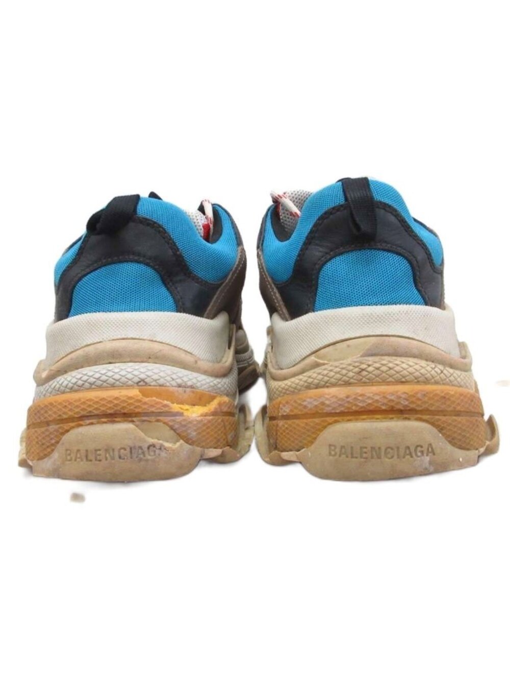 Balenciaga Triple S Sneakers Low Cut Shoes Blue Multicolor - Picture 3 of 9